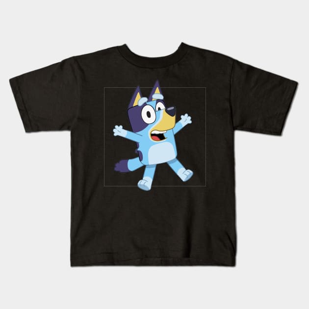 bluey dad Kids T-Shirt by GOLASING